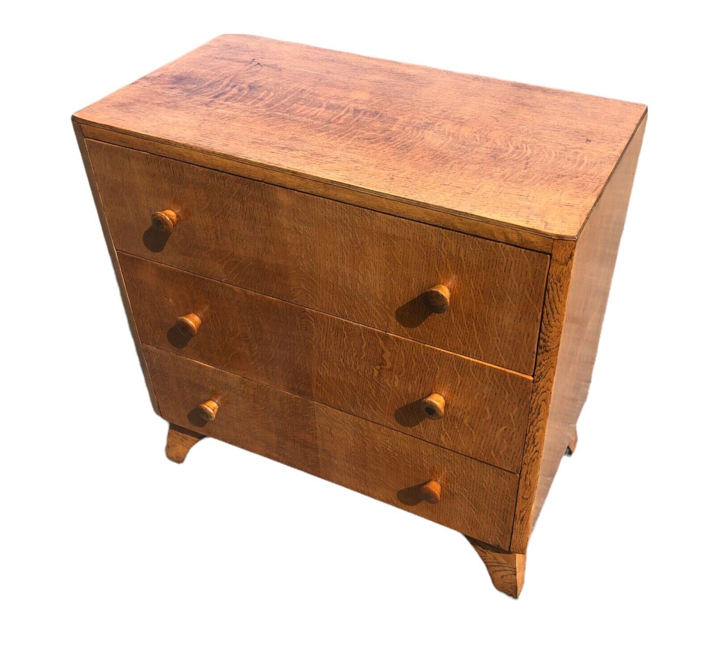 000913....Handsome Art Deco Style Oak Chest Of Drawers (sold )