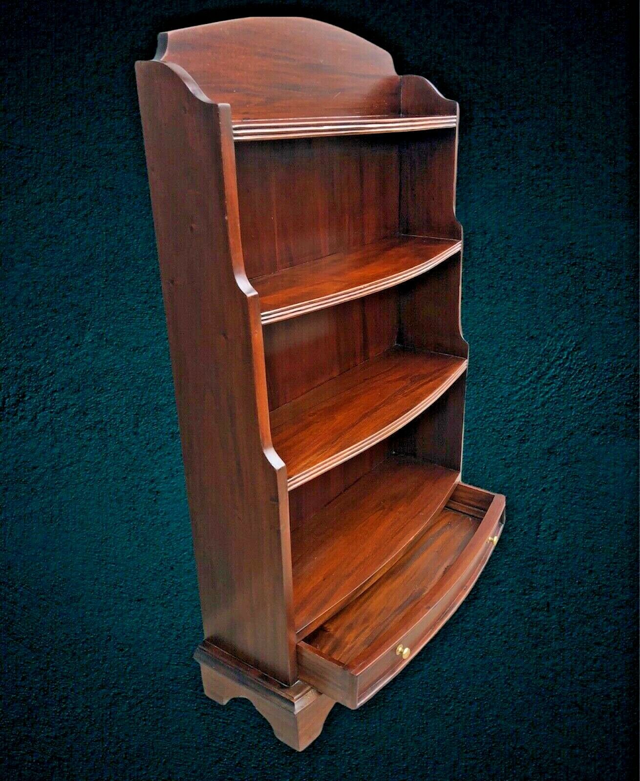 030.....Vintage Mahogany "Regency Style" Bookcase With Drawer