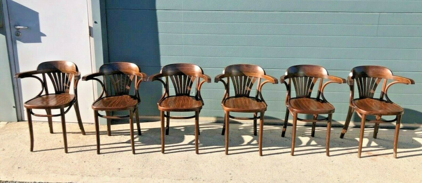 Set Of Six 1980'S Bentwood Chairs ( SOLD )