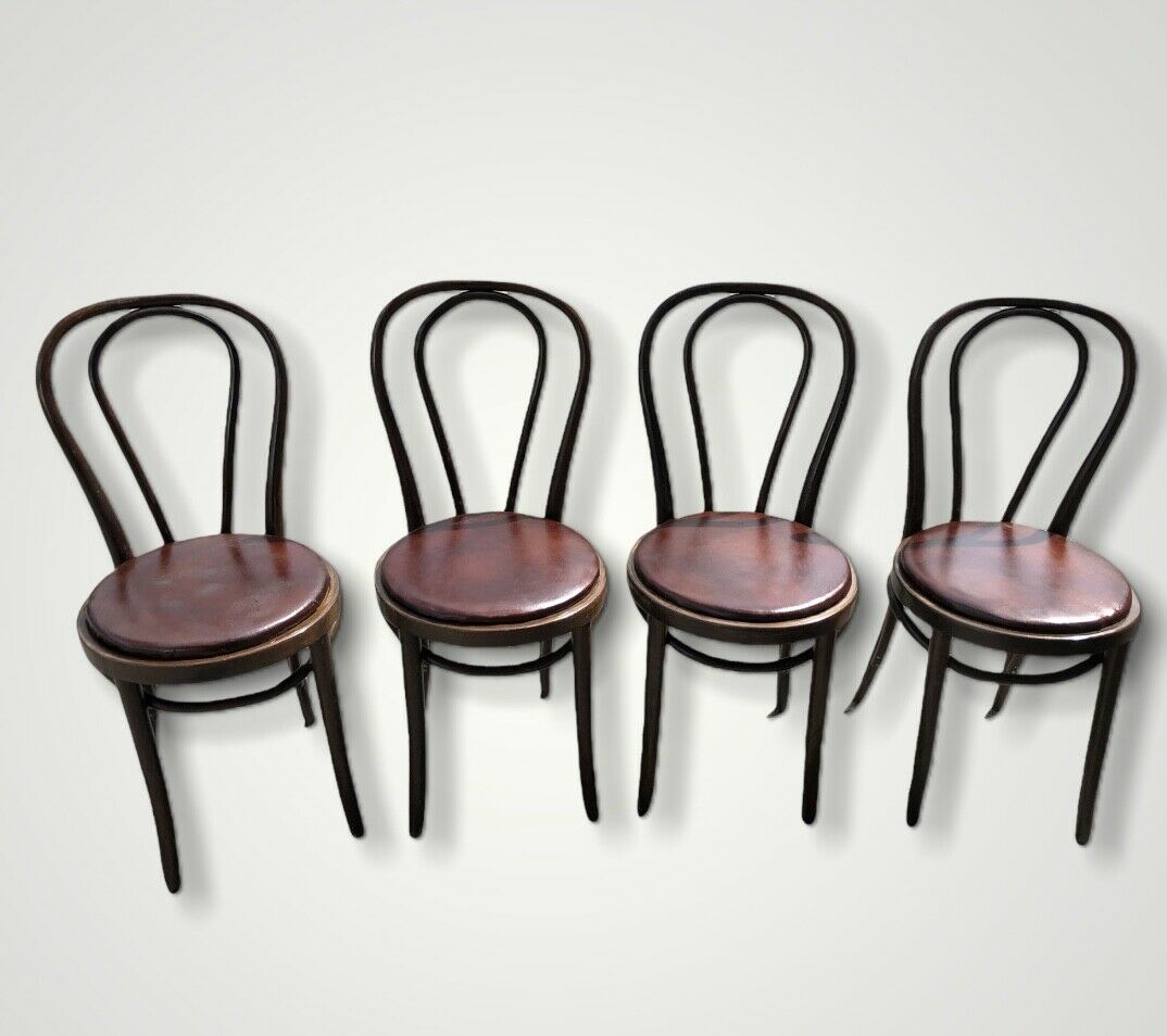 A Set Of Four Vintage Bentwood Chairs ( SOLD )