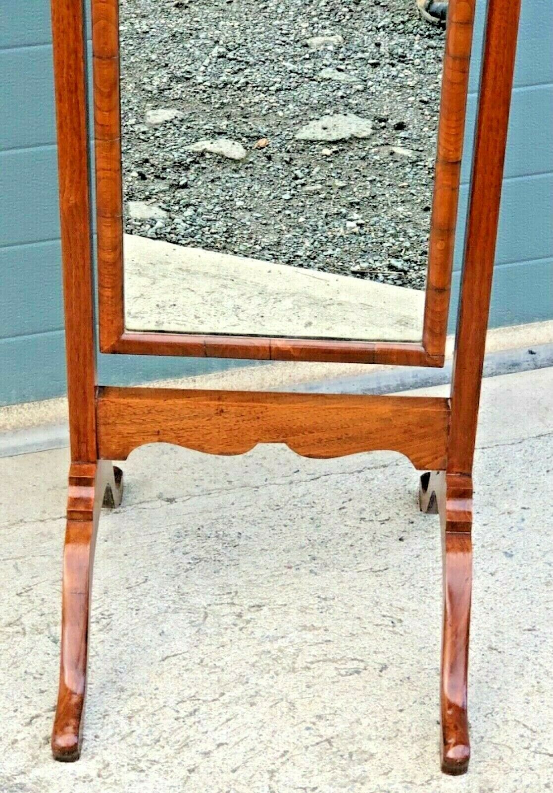 Handsome Vintage Walnut Cheval Mirror ( SOLD )