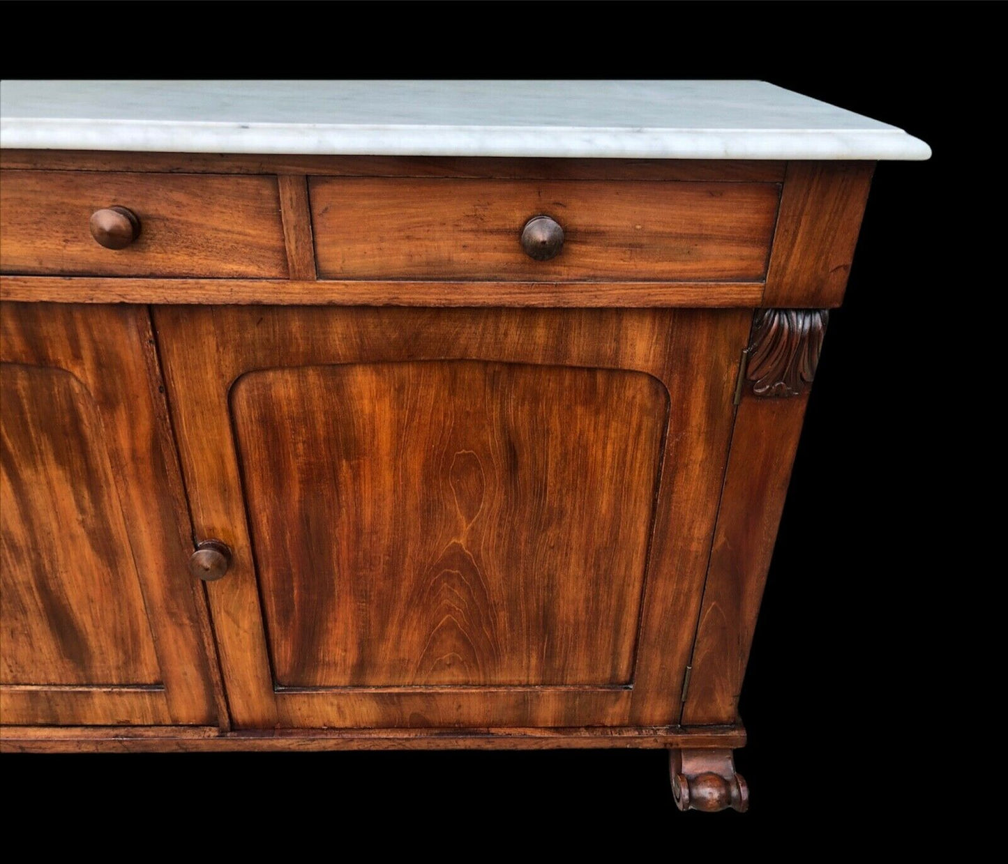 000978.....Handsome Antique Flame Mahogany Washstand / Sideboard ( sold )