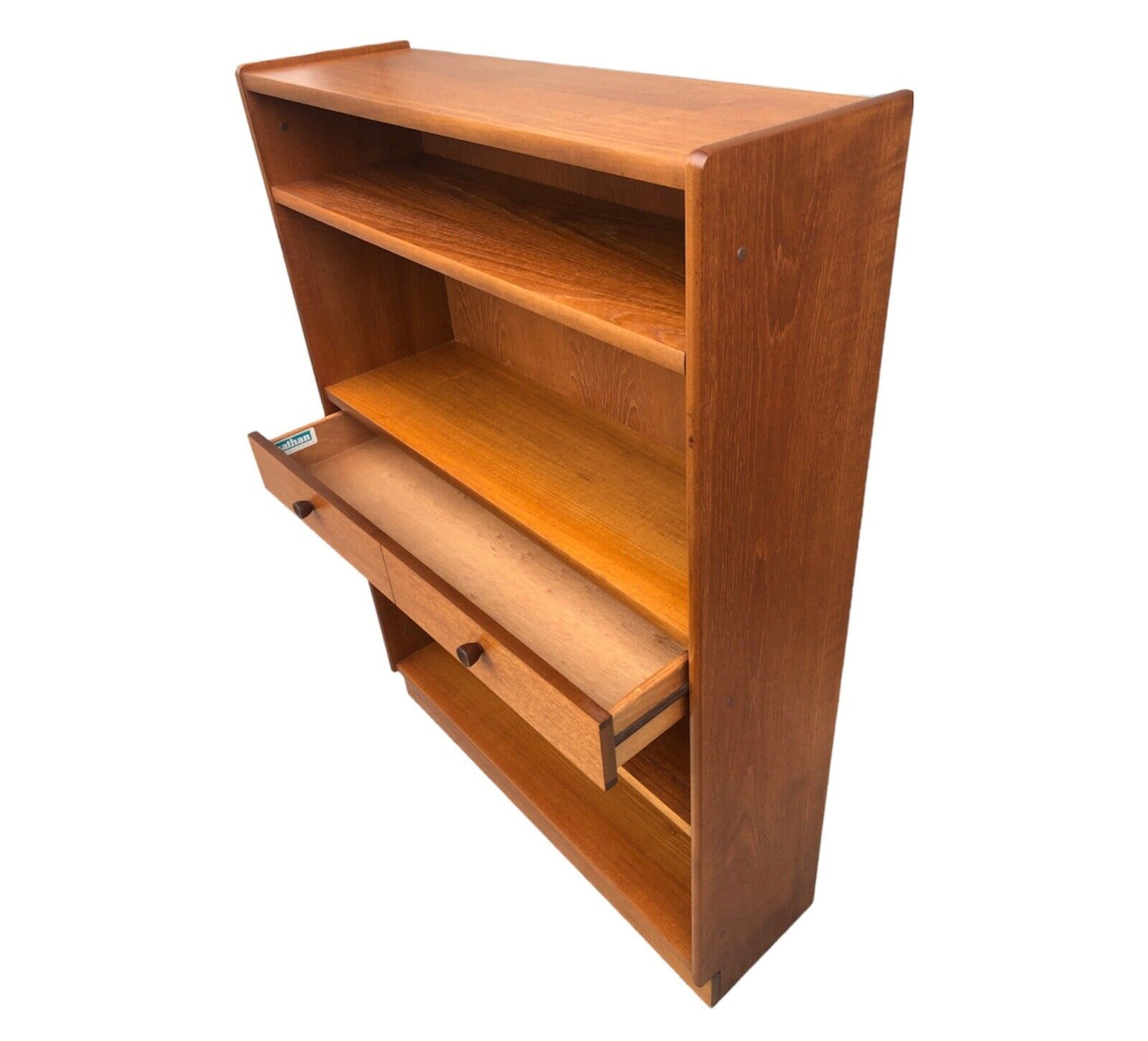 000915....Handsome Retro Teak Bookcase By Nathan / Mid Century Bookcase ( sold )