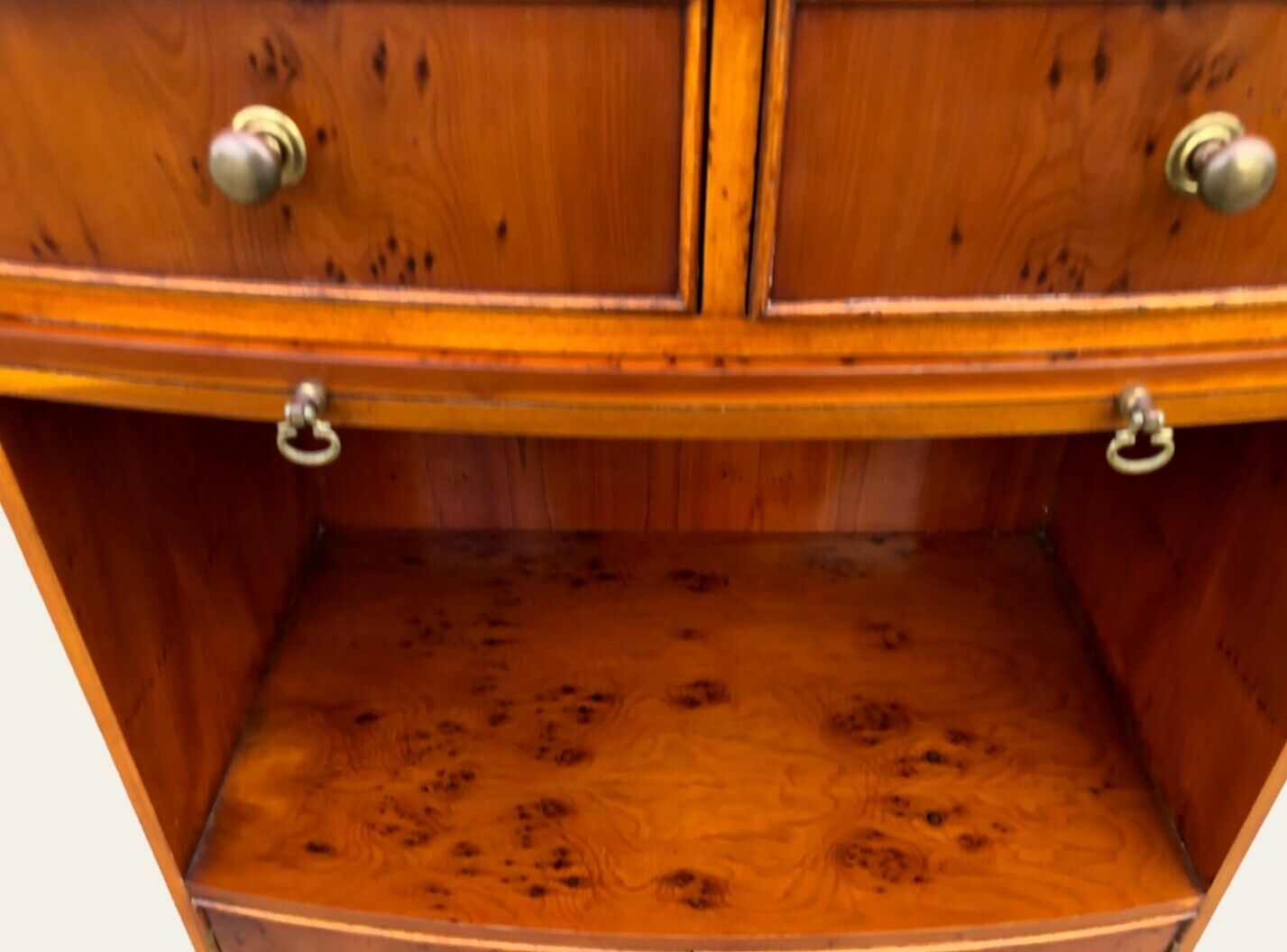 000956....Vintage Yew Wood Reprodux Side Cabinet (sold )