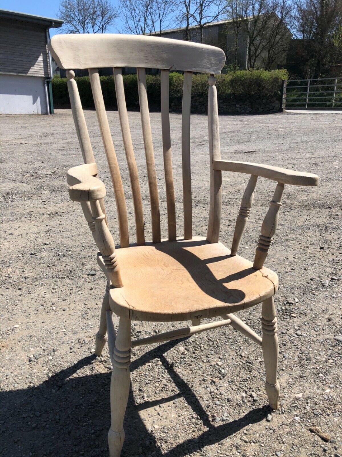 Antique Bleached Farmhouse Windsor Armchair ( SOLD )