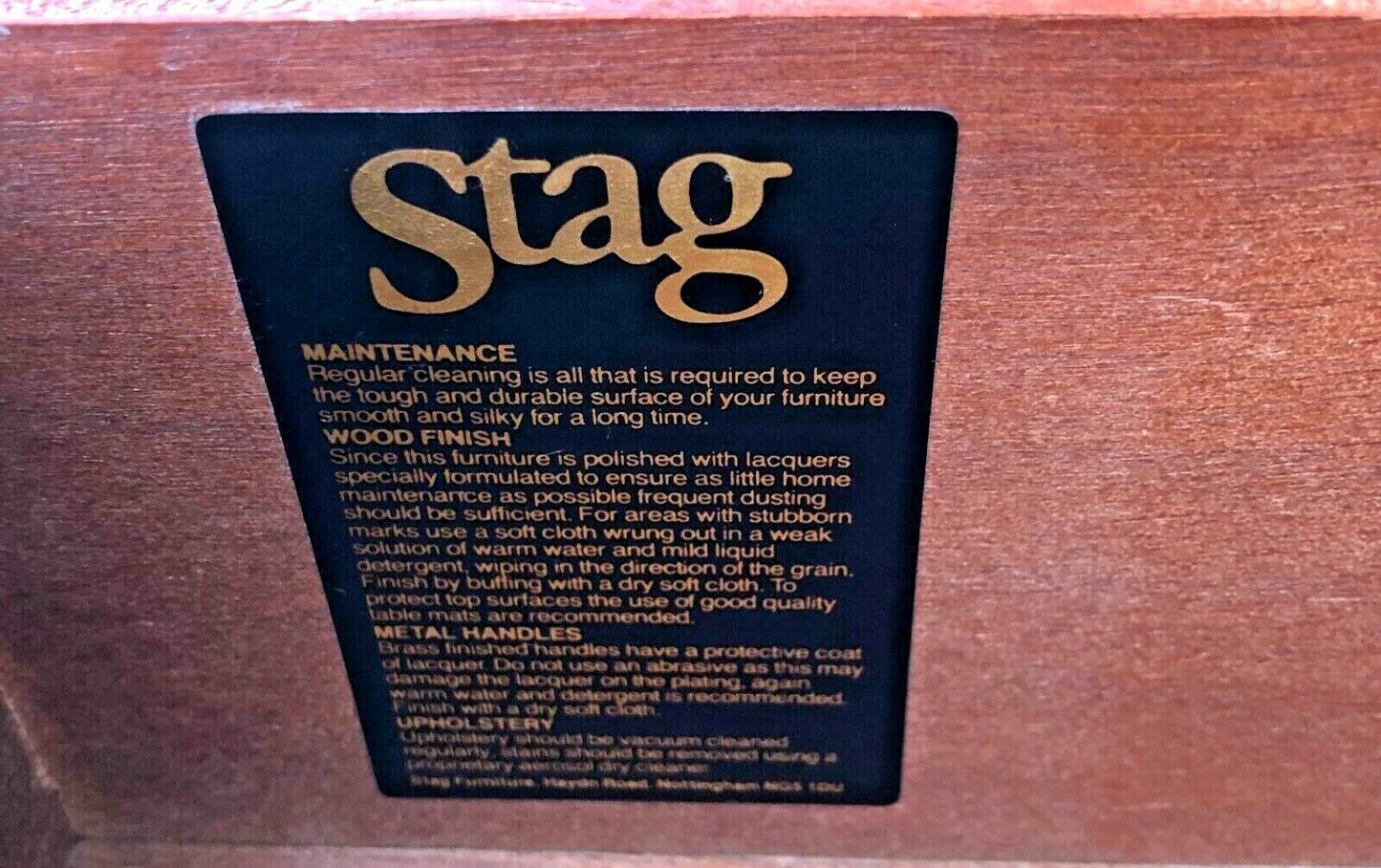 Handsome Pair Of Vintage Stag Bedside Chests / Stag Bedside Tables ( SOLD )