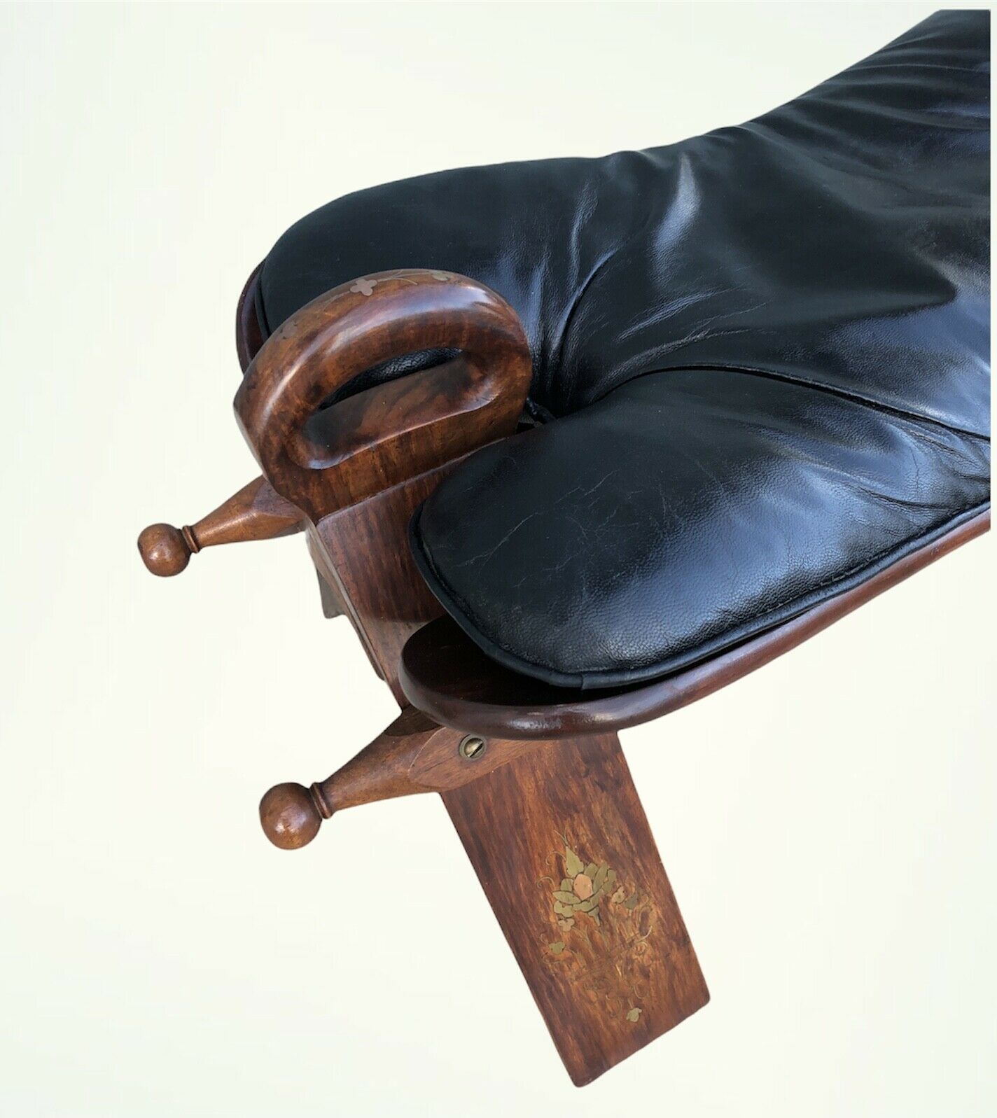 Vintage Leather Camel Saddle Stool ( SOLD )