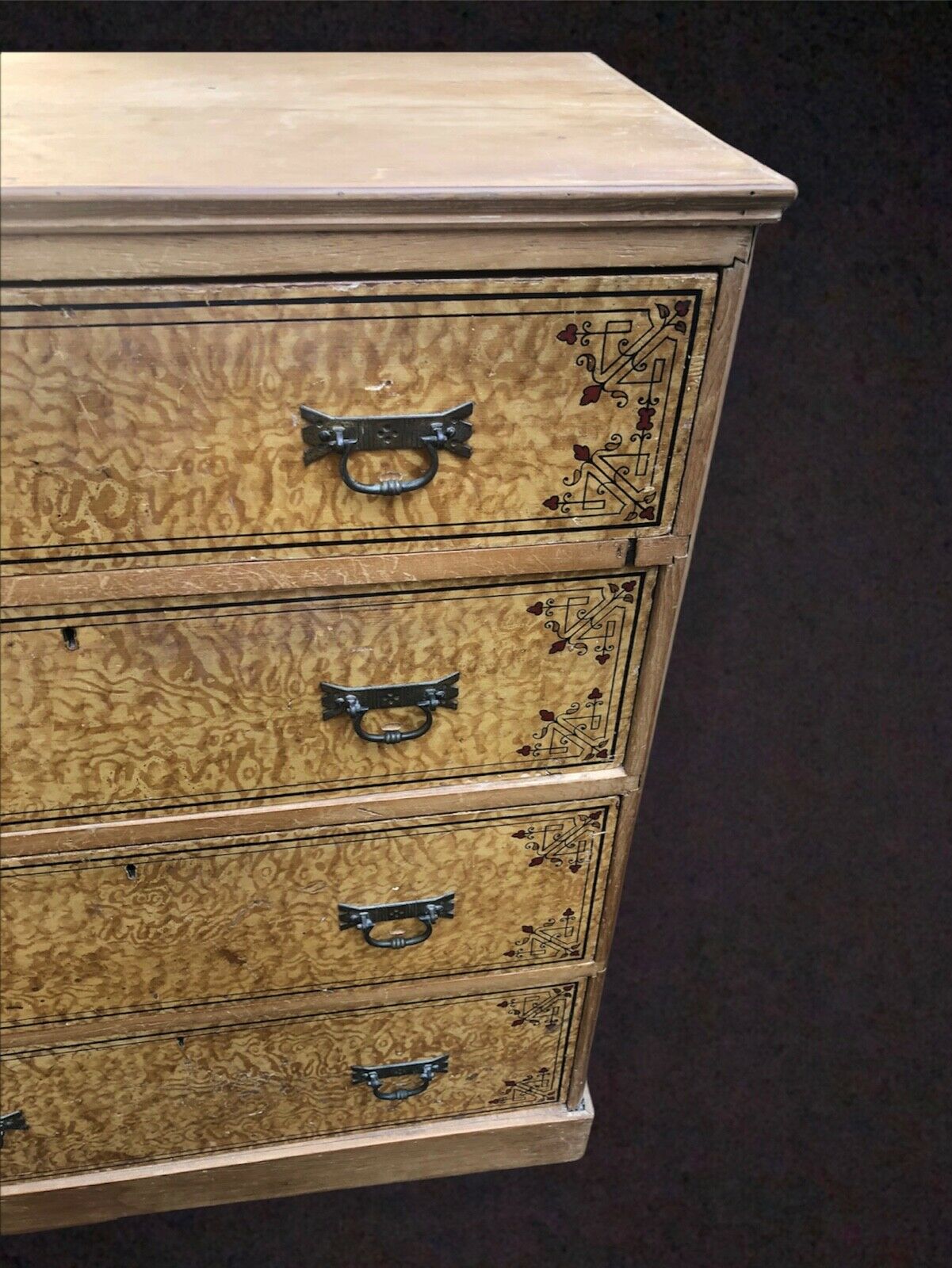 Handsome Edwardian Aesthetic Pine Chest Of Drawer ( SOLD )