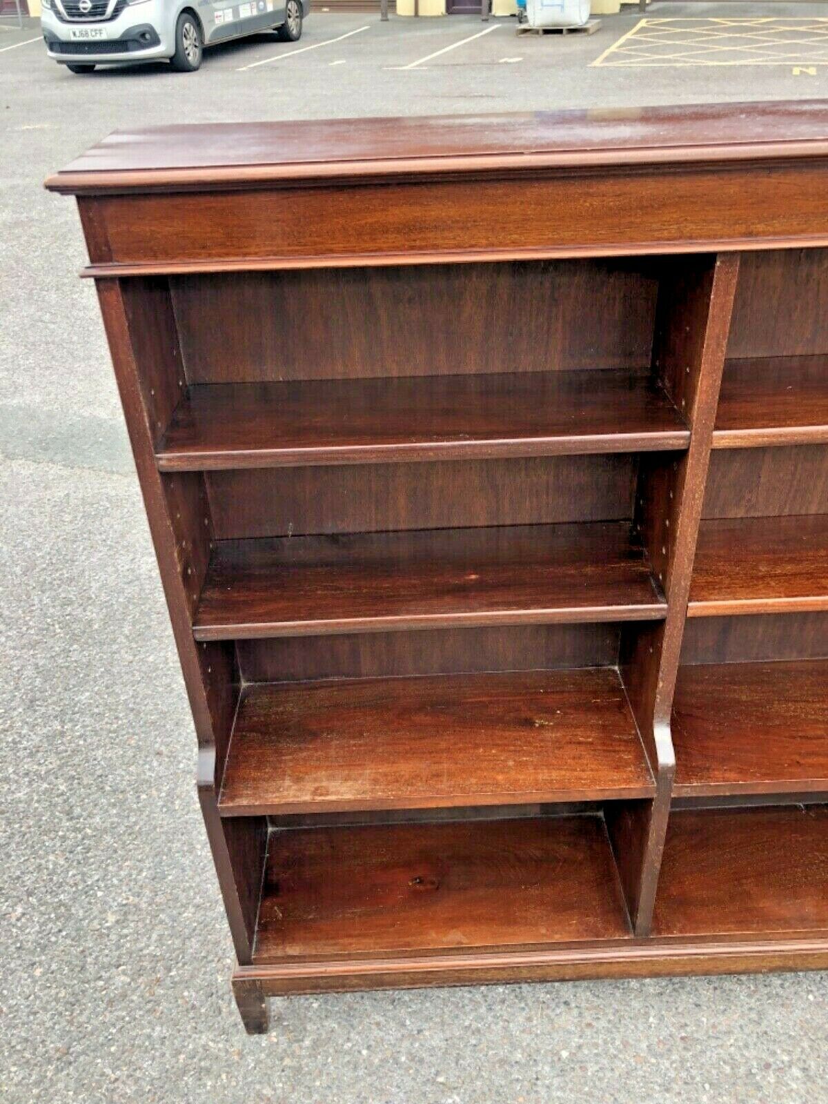 Stunning Vintage Solid Mahogany Long Bookcase ( SOLD )