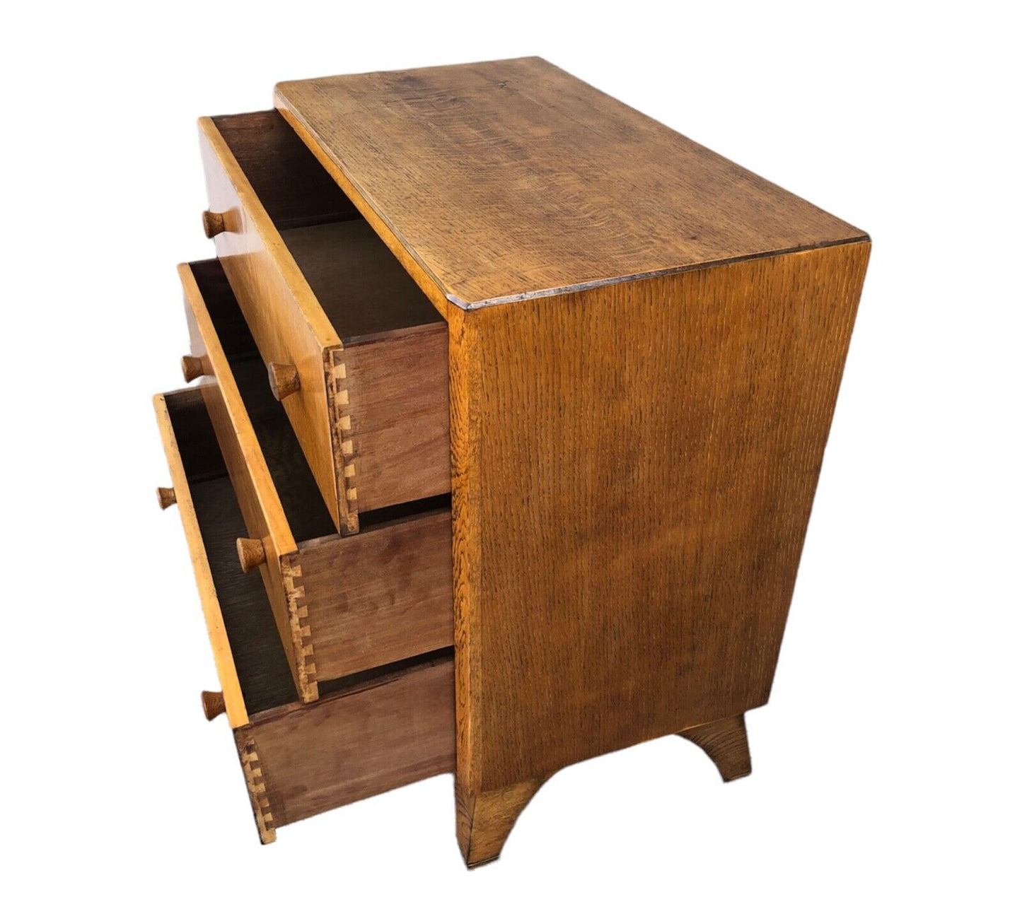 000913....Handsome Art Deco Style Oak Chest Of Drawers (sold )