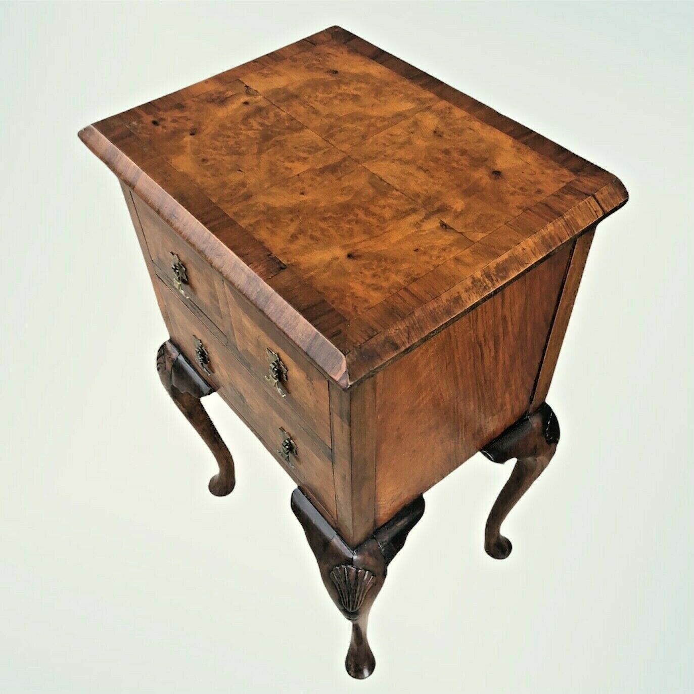 Vintage Figured Walnut Bedside Lamp Table ( SOLD )