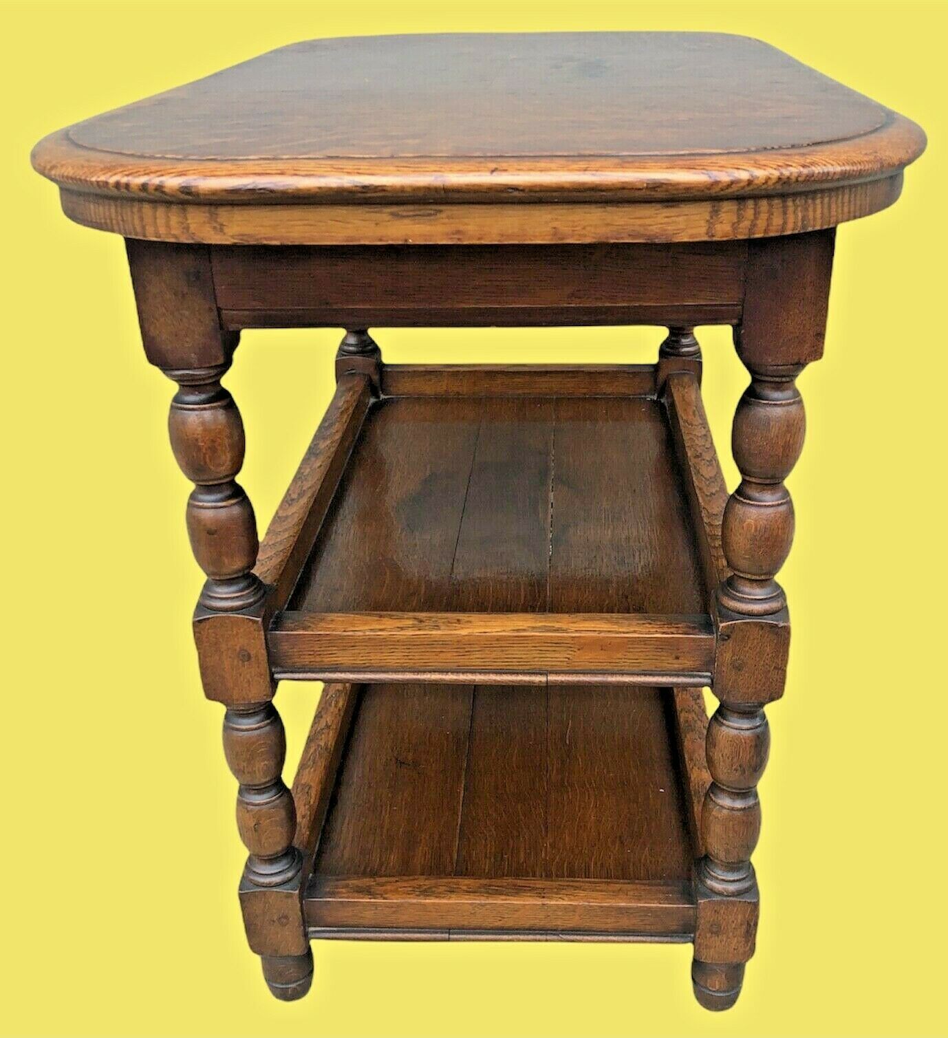 011.....Handsome Vintage Small Oak Buffet / Serving Table ( sold )