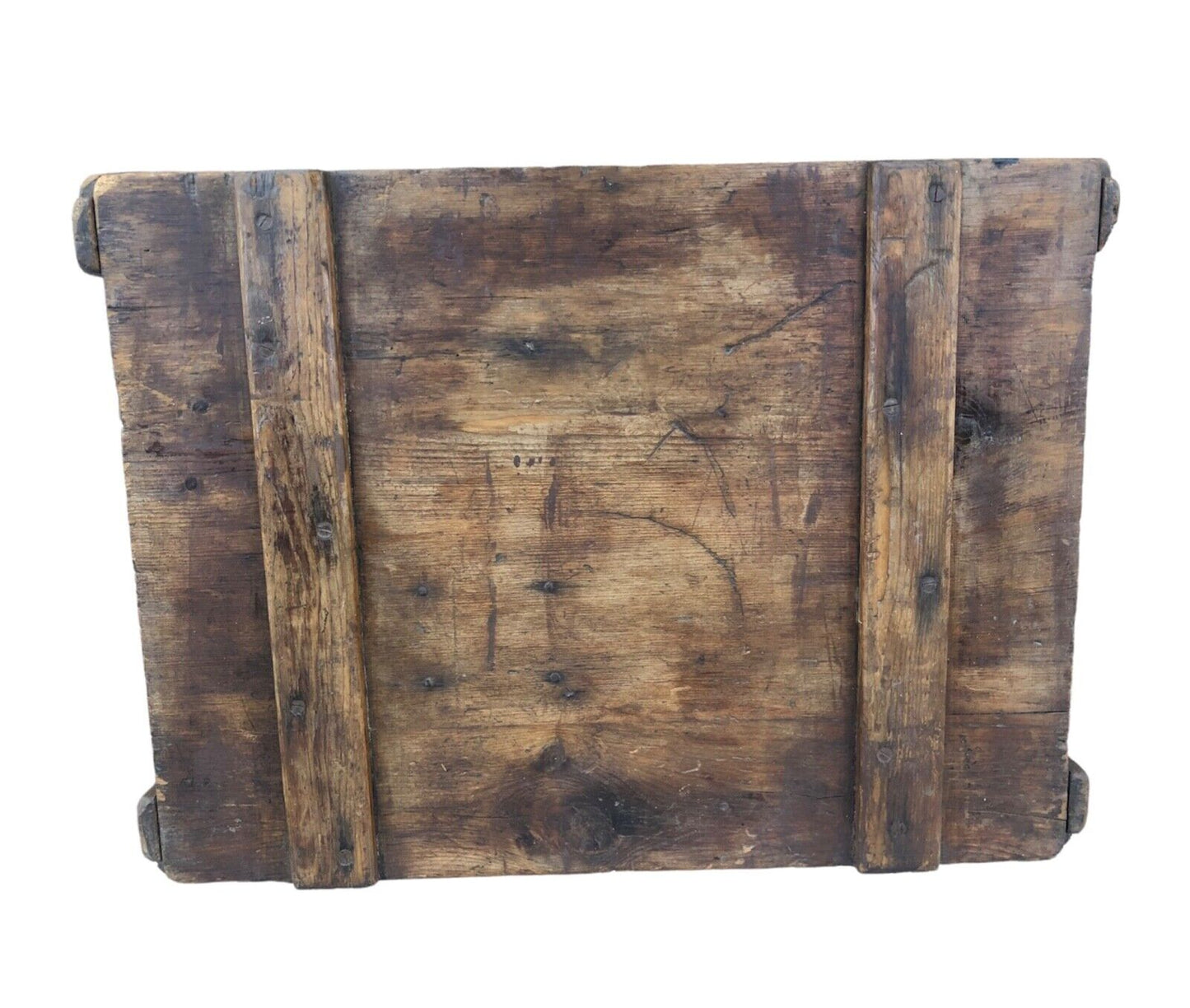 000914....Antique Pine Trunk / Mariners Chest