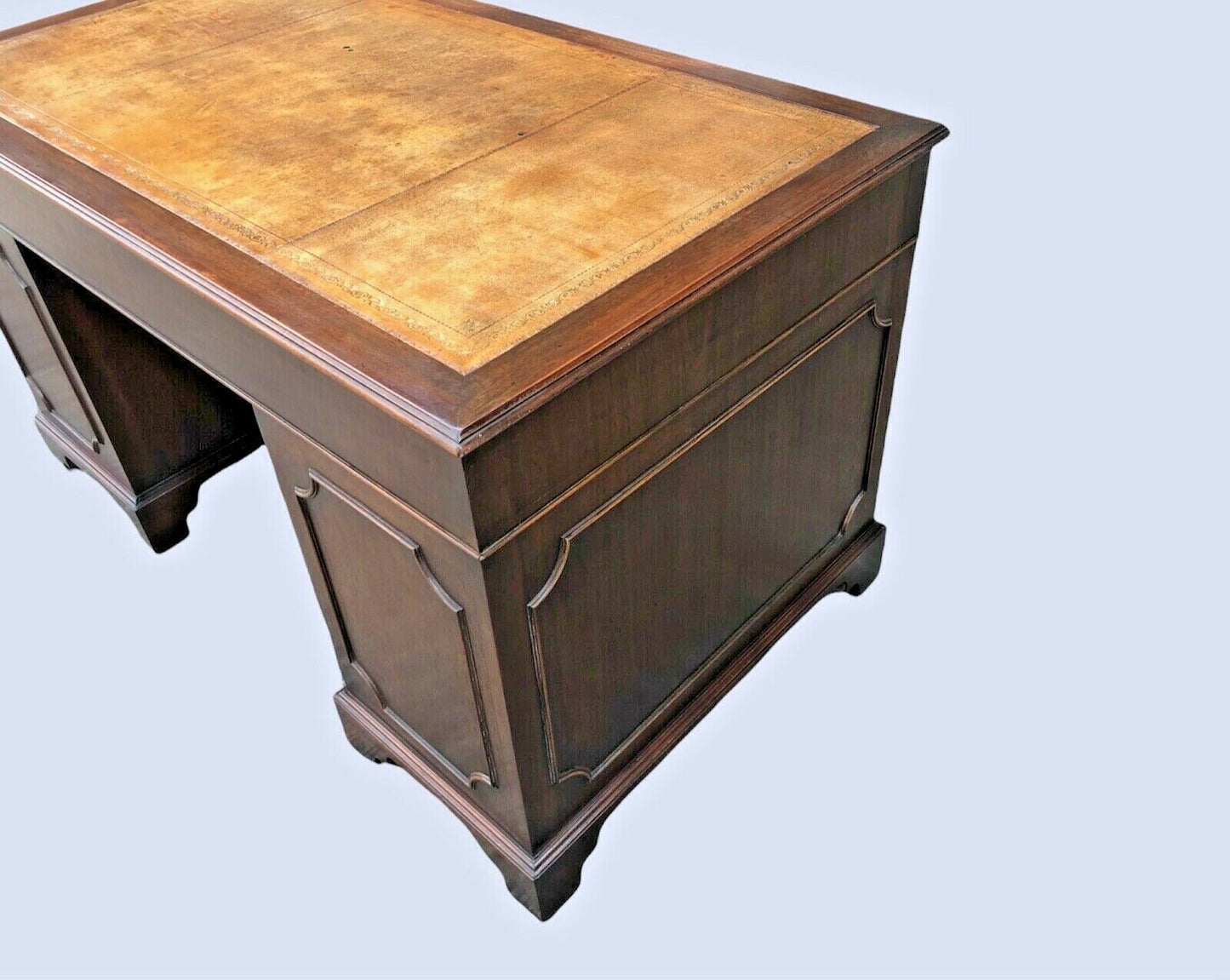 000986.....Handsome Vintage Mahogany Pedestal Desk ( sold )