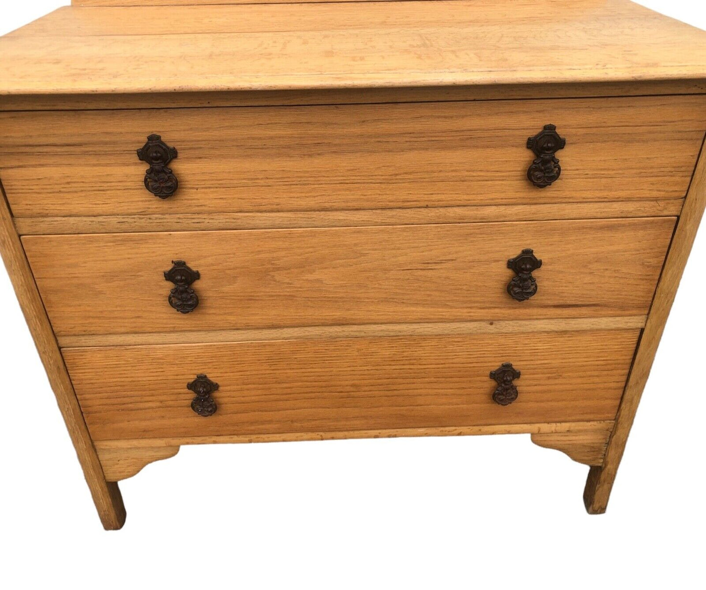 000926....Handsome Vintage Stripped Oak Chest Of Drawers ( sold )