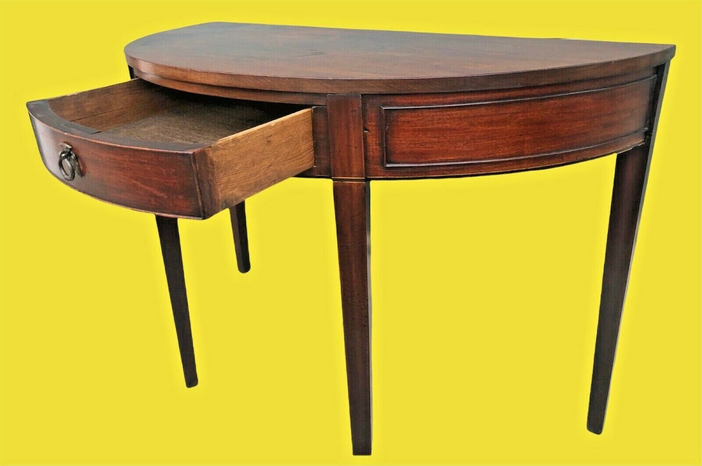 Handsome Antique Mahogany Demi Lune Hall / Side Table ( SOLD )
