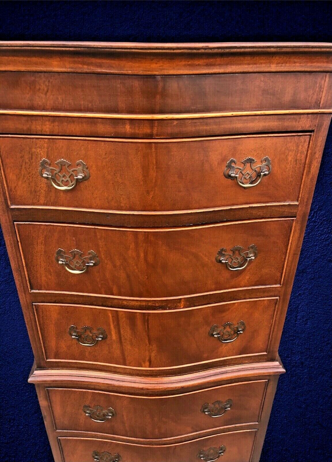004.....Handsome Vintage Mahogany Tallboy Chest Of Drawers ( SOLD )