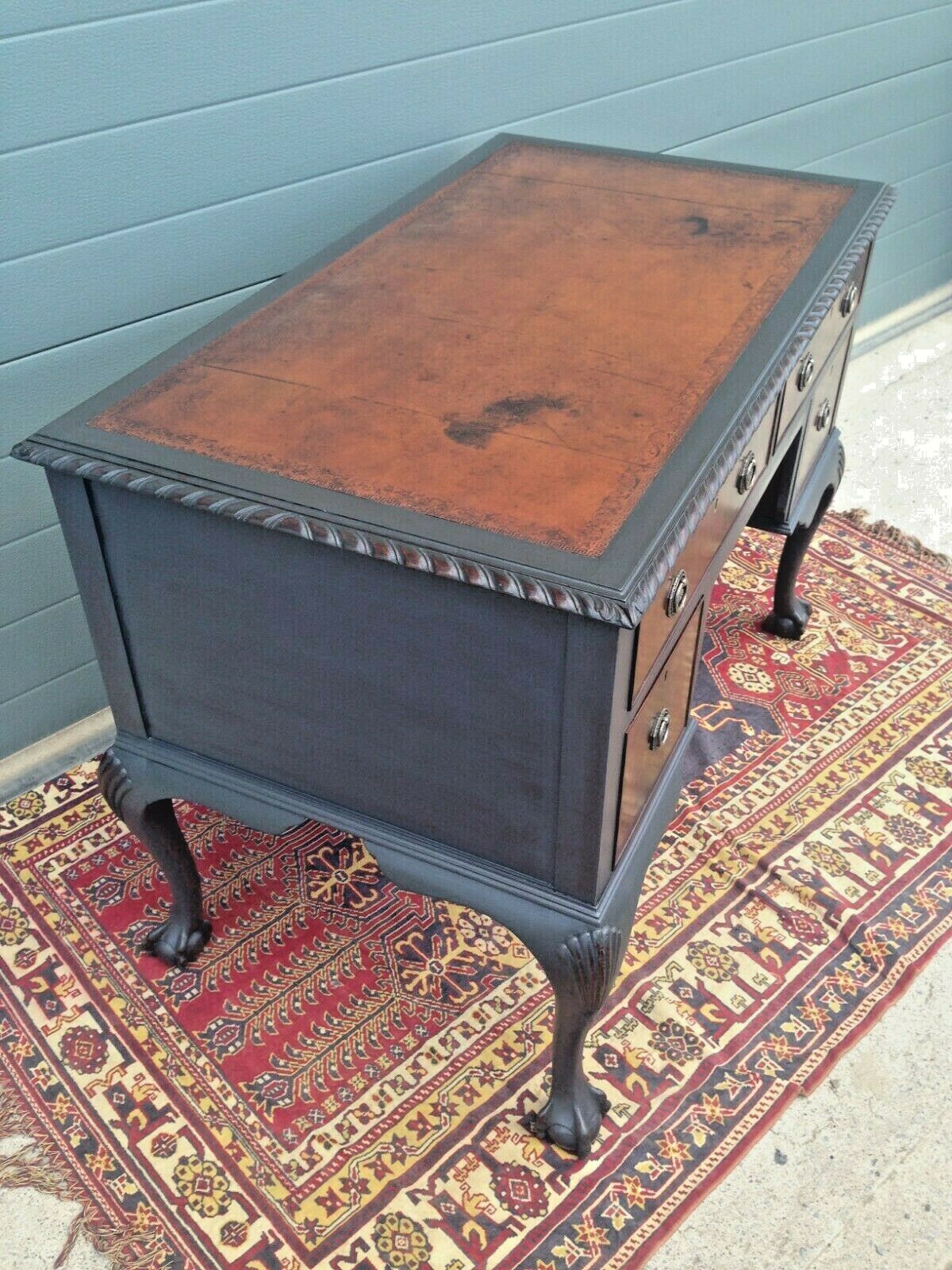 Vintage Mahogany Desk / Vintage Chippendale Style Writing Table ( SOLD )