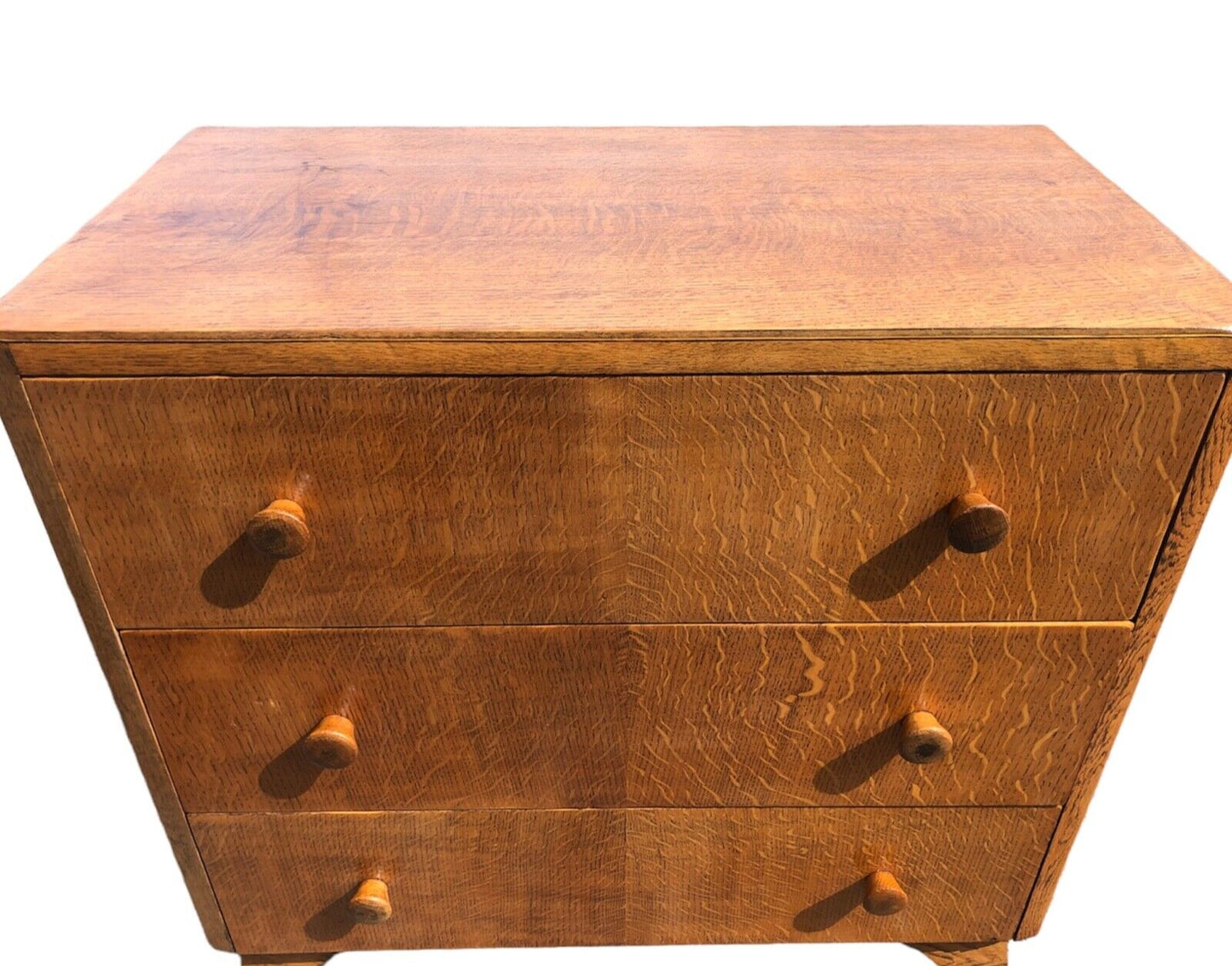 000913....Handsome Art Deco Style Oak Chest Of Drawers (sold )