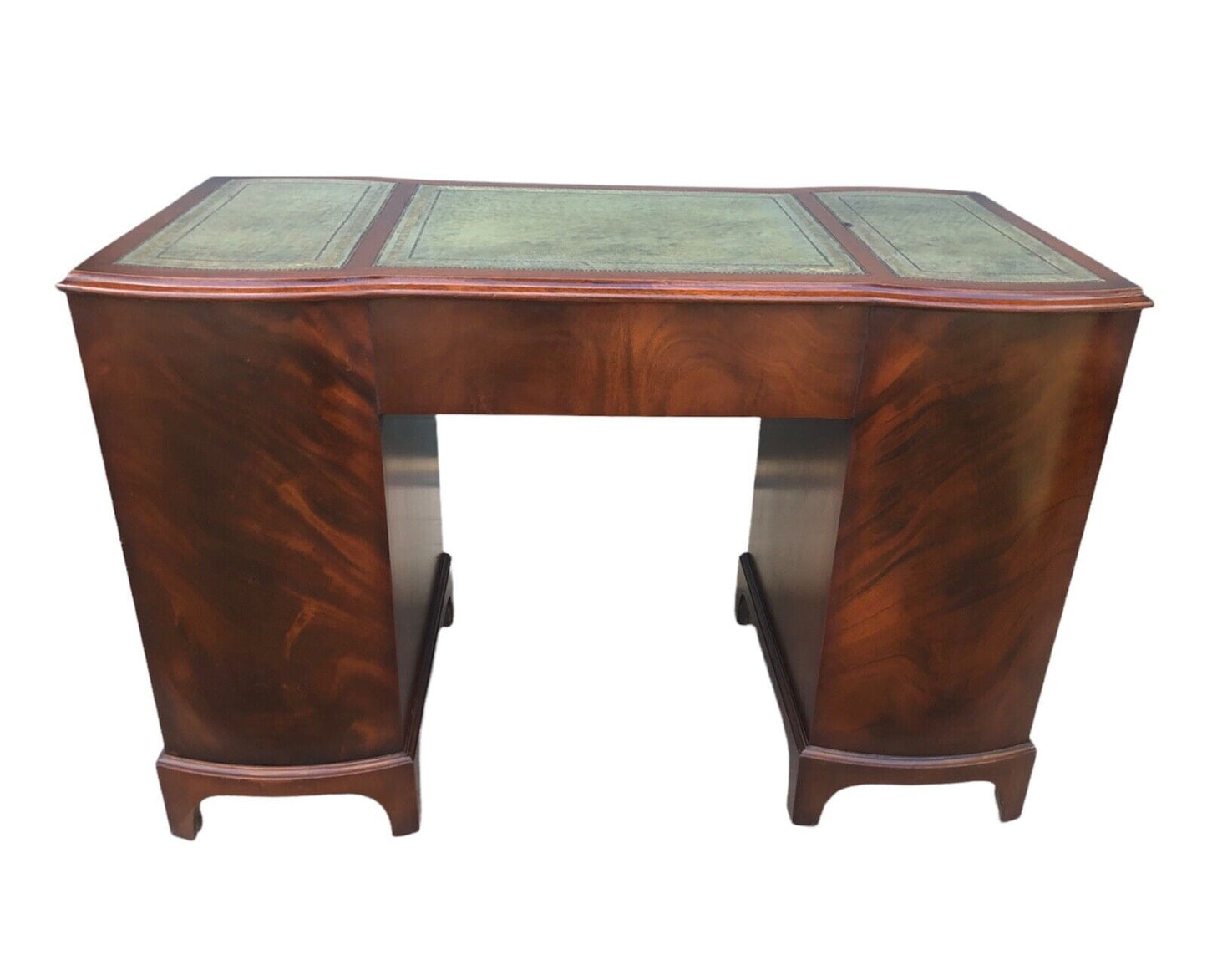 000924....Handsome Vintage Mahogany Desk With Nine Drawers ( sold )