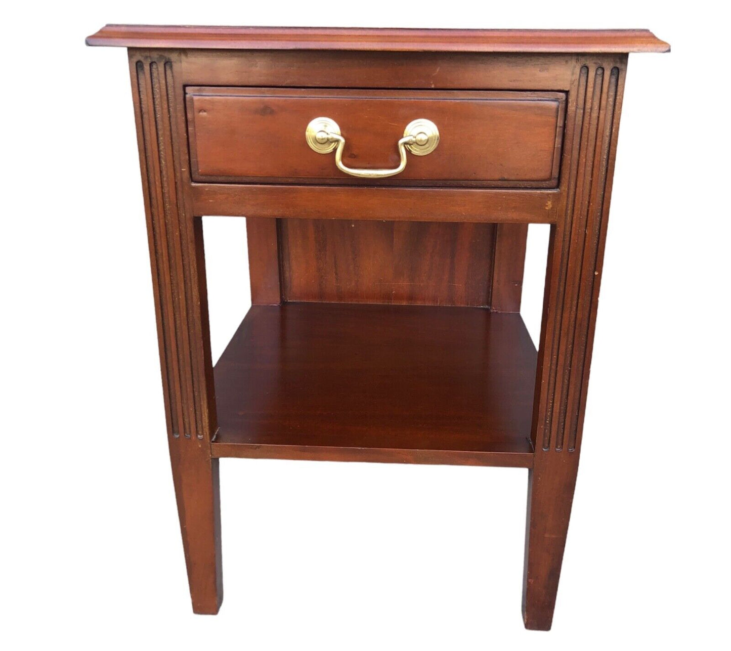 000916....Handsome Pair Of Vintage Mahogany Bedside Tables ( sold )