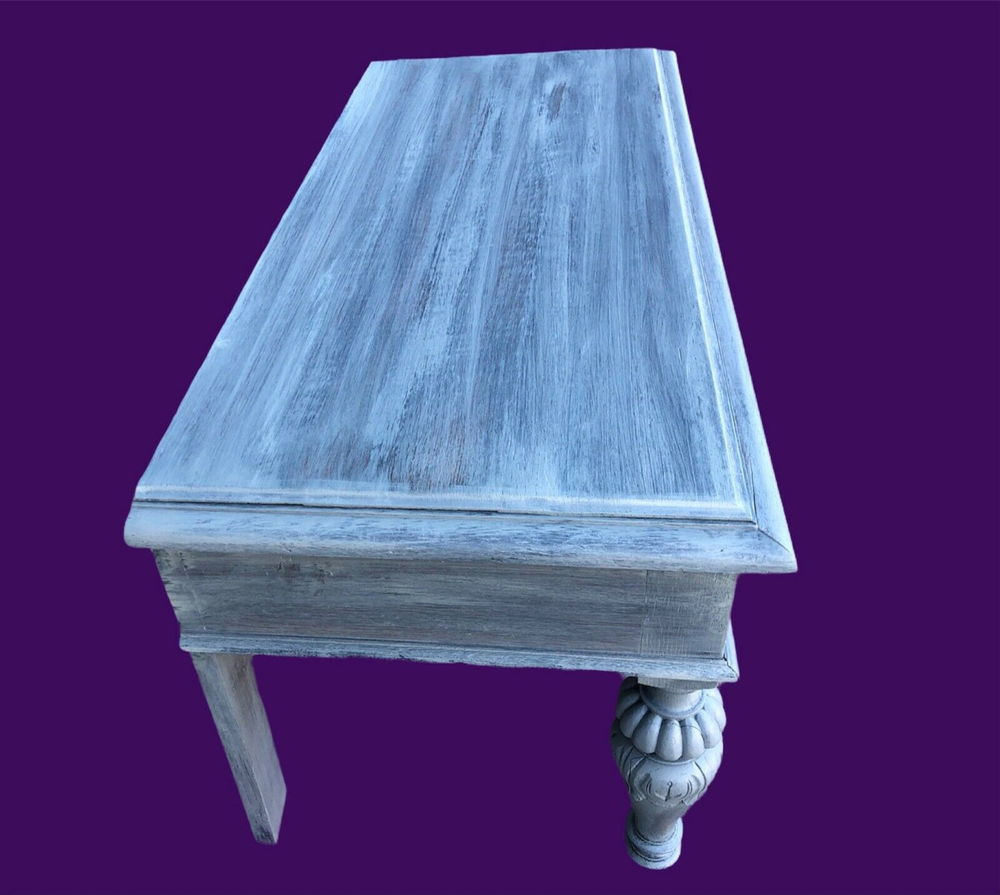 131......Handsome Antique Carved Oak Low Table / Media Stand ( sold )