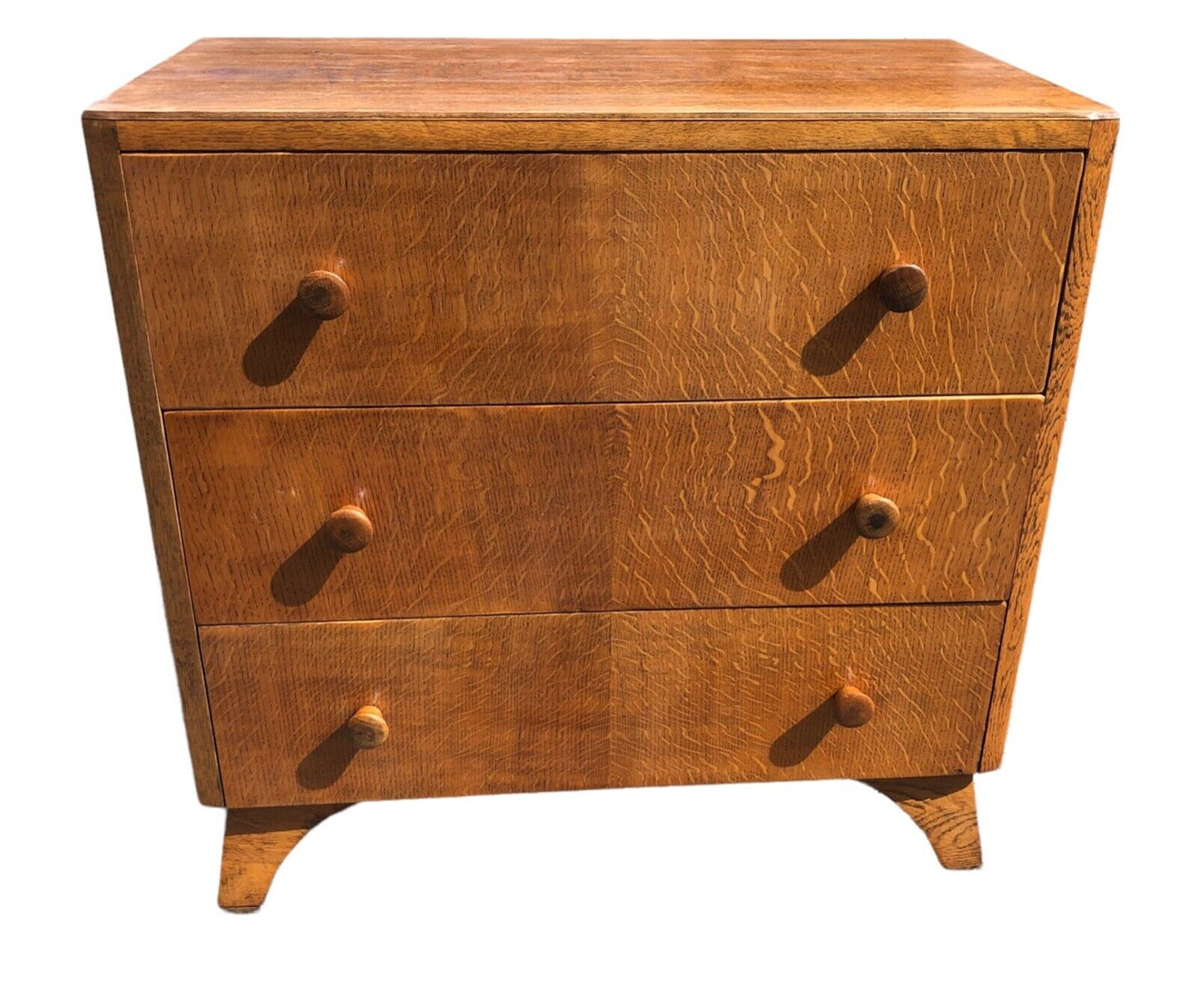 000913....Handsome Art Deco Style Oak Chest Of Drawers (sold )