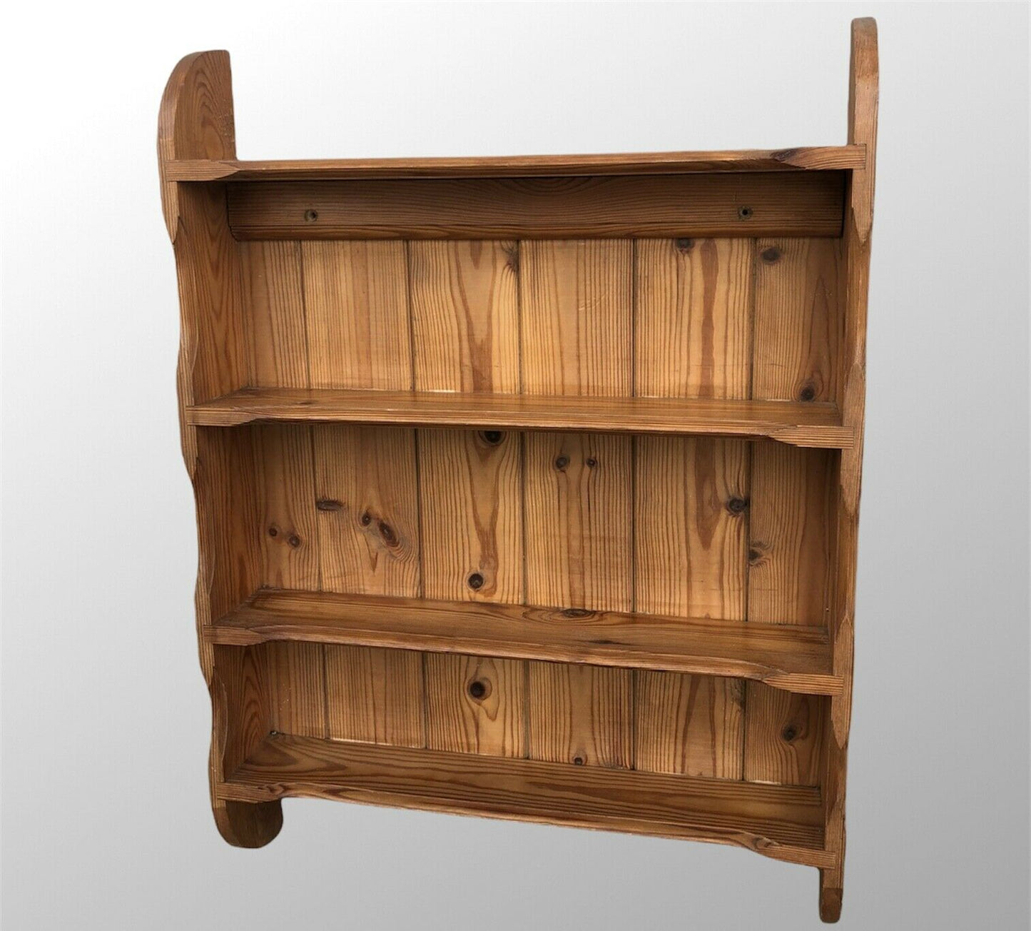 057.....A Set Of Vintage Pine Wall Shelves / Bookcase ( sold )