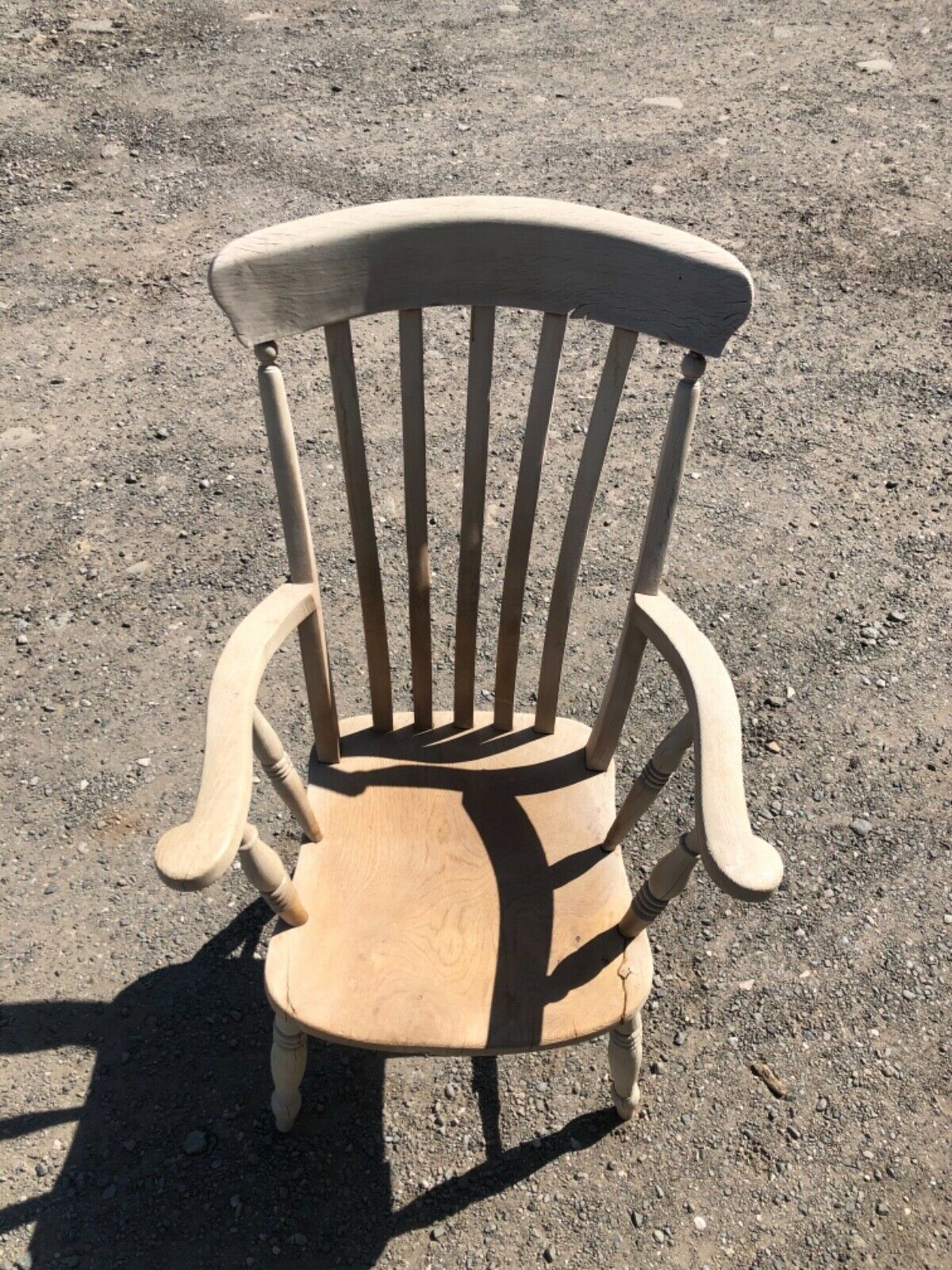 Antique Bleached Farmhouse Windsor Armchair ( SOLD )