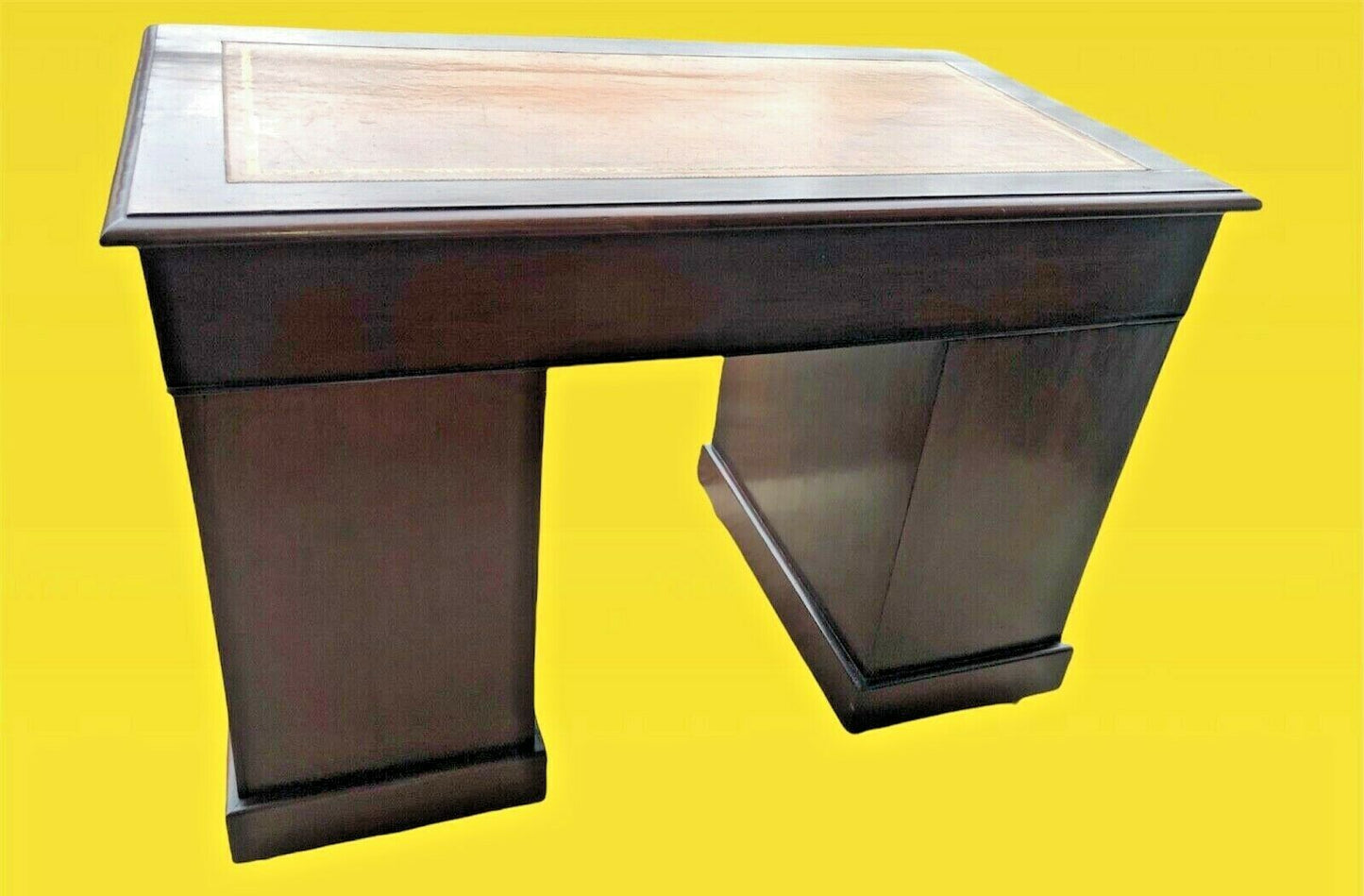 Handsome Edwardian Mahogany Pedestal Desk ( SOLD )