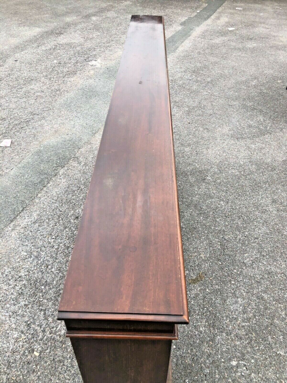 Stunning Vintage Solid Mahogany Long Bookcase ( SOLD )