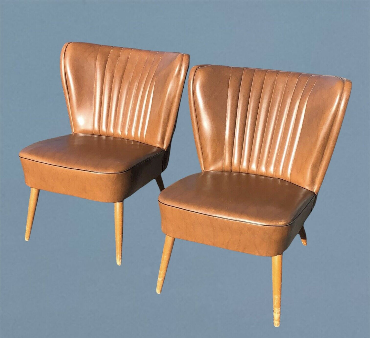 048.....Fabulous Pair Of Original Retro Cocktail Chairs ( sold )