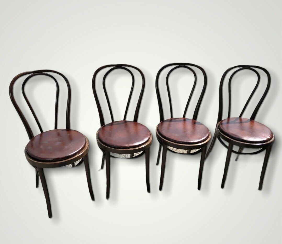 A Set Of Four Vintage Bentwood Chairs ( SOLD )