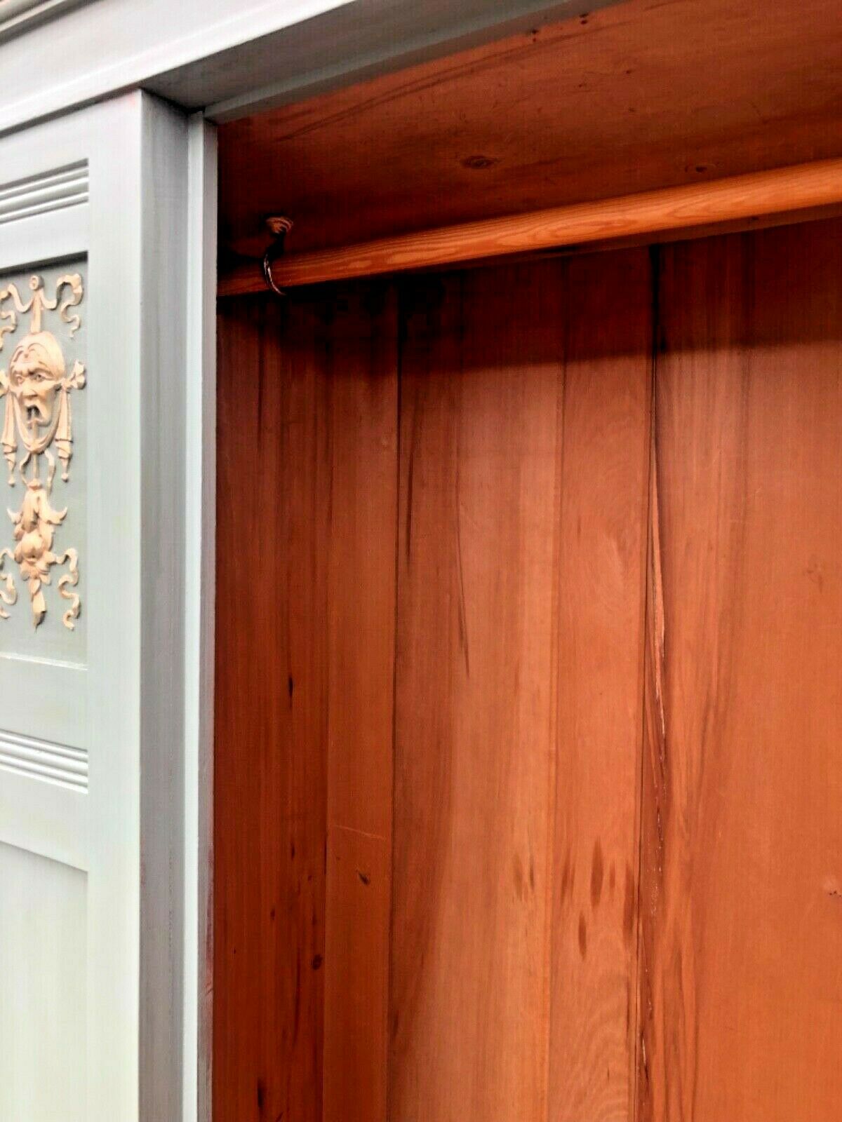 Edwardian Refinished Satin Walnut Wardrobe With Mirror Door ( SOLD )