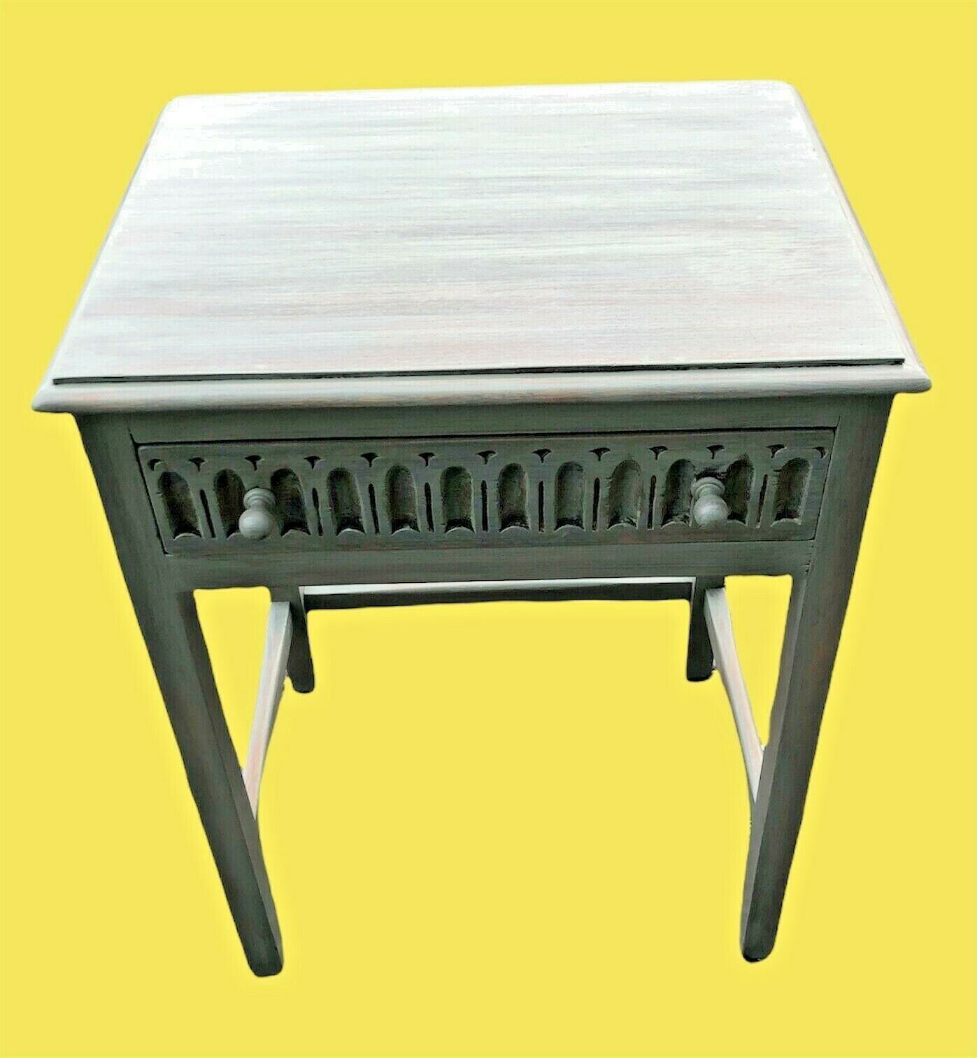 009.....Handsome Gothic Style Oak Side / Writing Table ( sold )