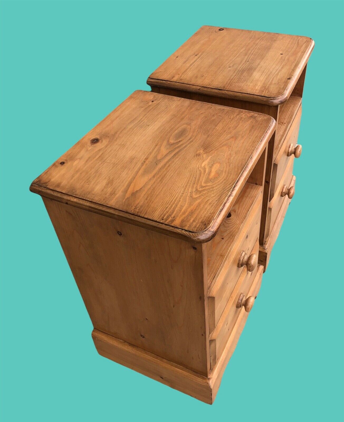 000998......A Pair Of Good Quality Pine Bedside Tables ( sold )