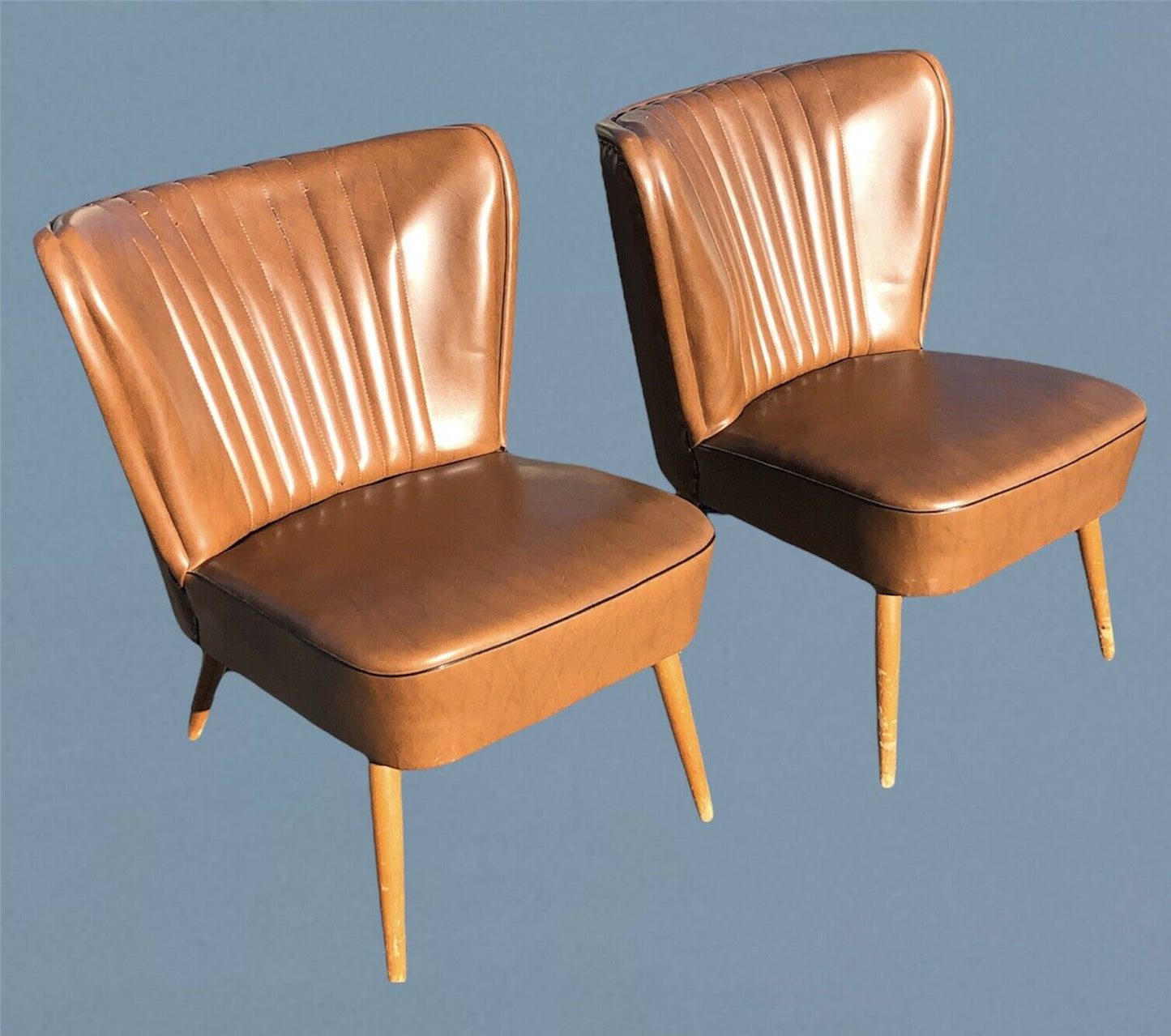 048.....Fabulous Pair Of Original Retro Cocktail Chairs ( sold )