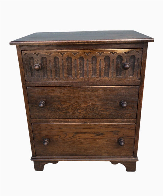 000945....Vintage Oak Bedside Chest / Bedside Table ( sold )