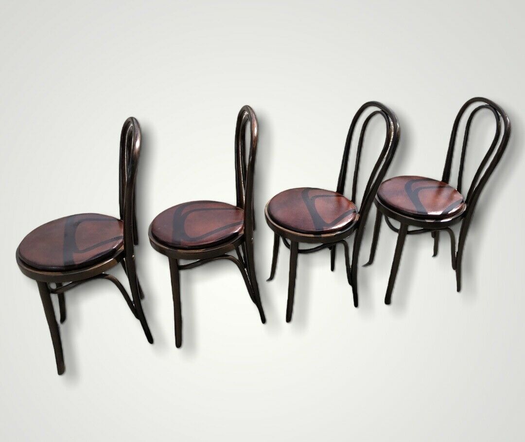 A Set Of Four Vintage Bentwood Chairs ( SOLD )