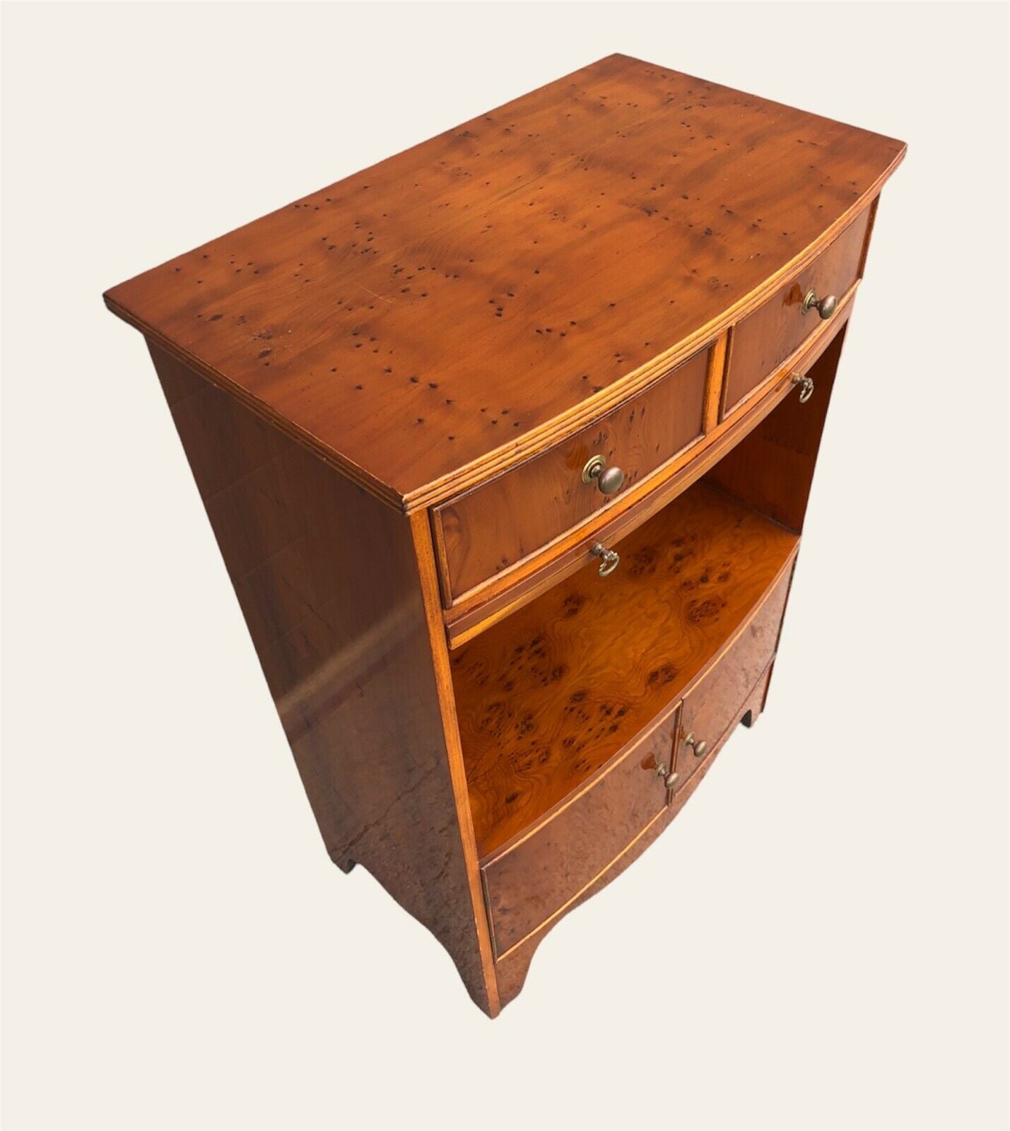 000956....Vintage Yew Wood Reprodux Side Cabinet (sold )